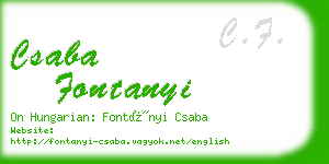 csaba fontanyi business card